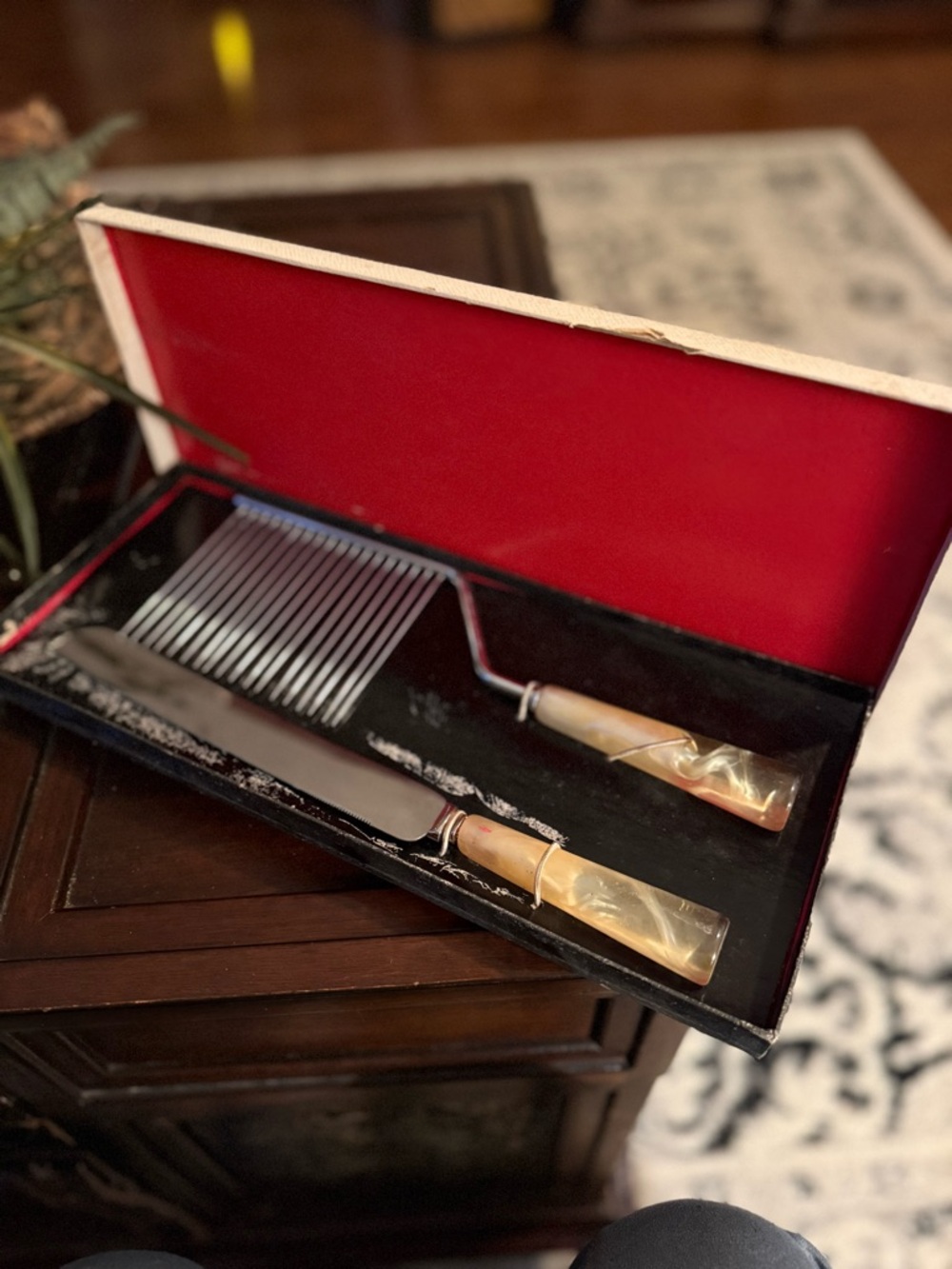 Vintage Bridal Set Cake Breaker And Knife New In Box 1950s